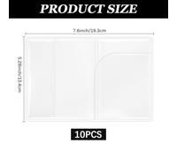 craspire Étui de Protection Transparent pour Passeport 10 pièce Étanche avec Fente pour Billets Porte Cartes Organiseur de Documents pour Cartes de Crédit et de Voyage pour Femmes Hommes et