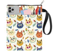 craspire Housse de Livre Chat Protège Livres Animal pour Livres de Poche Lavable en Tissu avec Fermeture Éclair et Pochette Supplémentaire Idéal pour Les Amoureux des Livres Idéal comme Cadeau