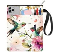 craspire Housse de Livre Hummingbird Housse de Livre Animal Housse de Protection de Livre de Poche Housse de Livre en Tissu Lavable avec Fermeture éclair et Poche à Manches supplémentaires