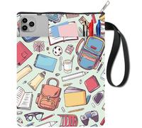 craspire Housse de Protection pour Livre de 11 x 8,6 Pouces avec Poche Supplémentaire Double Face Colorée pour Remise de Diplôme Stylo Tissu Lavable pour Carnet de Notes Couverture Rigide Livre