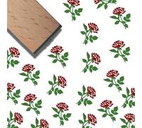 craspire Petit Tampon en Caoutchouc Rose en Bois pour Fleurs et Plantes 1.6 Pouce Mini Tampon Carré en Bois pour Impression Artistique Décoration pour Bricolage Scrapbooking Carte Journal Album Photo