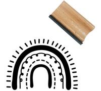 craspire Tampon en Caoutchouc Arc en Ciel Tampon Carré en Bois Réutilisable Vintage Décoratif pour Scrapbooking Petite Impression pour la Fabrication de Cartes Le Journal Les Loisirs Créatifs