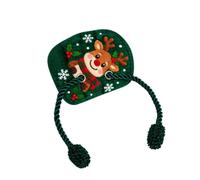 Cravate décorative de couronne de Noël avec, Elk | Onglet décoratif vert foncé, forme flexible pour et le nouage, conçu pour le placement de couronnes et de