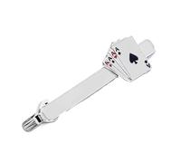 Cravate homme 2 pièces Poker pince à cravate for homme rainure Clips boutons de manchette ensemble affaires pinces Unique mariage porter cuivre