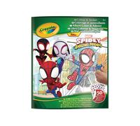 Crayola Album à Colorier avec Stickers Spidey - Livre Activité Enfants - 32 Pages + 4 Feuilles Autocollants - Réf. 04-0738 - Licence Marvel - Espagnol