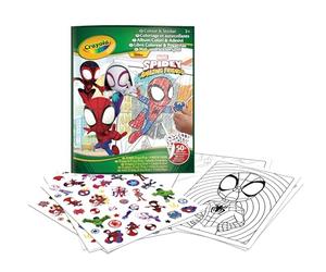 Crayola, Album de coloriage avec Autocollants Spidey, 32 pages | 32 pages, 4 feuilles d'autocollants, Album à colorier avec autocollants spidey, Au-delà de la couleur, Divertissement créatif
