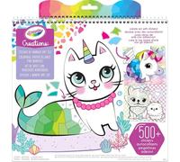 CRAYOLA Creations Album de Coloriage Licornes - Avec Autocollants et Dessins par Numéros - Activité Créative et Cadeau pour Filles dès 6 Ans