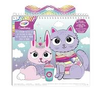 CRAYOLA Creations Crée la Mode des Chiots - Album de 40 Pages avec Pochoirs et 150 Autocollants - Set Créatif pour Enfants dès 6 Ans