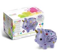 CRAYOLA Creations - Set Décore ta tirelire avec Autocollants et Cristaux, Activités Créatives et Cadeau pour filles, à partir de 8 ans, 04-2917