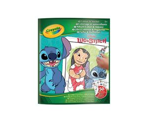 Crayola - Livre de Coloriage et Stickers Disney Lilo et Stitch (32 pages + 4 planches d'autocollants) - Album en Espagnol - Réf. 04-0900