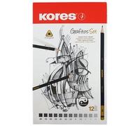 Crayon à papier 'Grafitos Art', étui métallique de 12