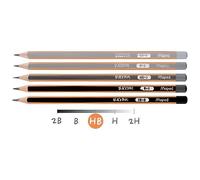 Crayon à papier - MAPED - Black'Peps - HB - mine 2,2 mm - corps triangulaire laqué gris foncé/orange
