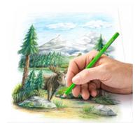 Crayon couleur Design Journey, étui métal de 24