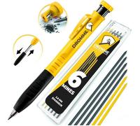 Crayon de chantier - CACTOSE - Porte-mine extensible - 7 mines multisupport - Taille-mine intégré - Grip ergonomique