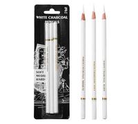 Crayon De Charbon De Bois Blanc, Dessin, Fusain, Esquisse Professionnelle Stylo Surligné Crayons à Dessin Non Toxiques Pour Fournitures D'art