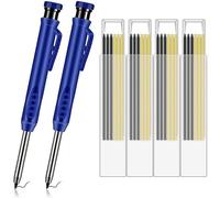 Crayon De Charpentier Solide Avec 2 Recharges De Taille-Crayon Intégrées Pour Le Travail Du Bois