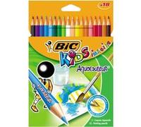 Crayon de couleur Bic Aquacouleur mine aquarelle - Etui de 18 Crayons de couleur G
