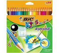 Crayon de couleur Bic Aquacouleur mine aquarelle - Etui de 24 Crayons de couleur