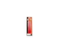 FISCHER DAREX Crayon de marquage charpentier - Lot de 4 - Mine 2B 180 mm Rouge Rouge