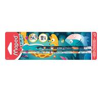 Crayon de papier JUNGLE fever avec gomme, blister de 2