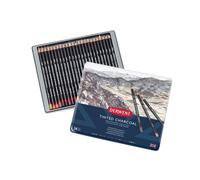 Crayon Fusain De Couleur Derwent Tinted Charcoal 24 Pièces