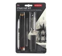 Crayon fusain - DERWENT - Charbon Set - 10 pièces - Texture douce - Précision pour dessins fins