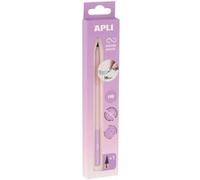 Crayon graphite - HB - Mauve - Mine infinie - Ne se taille pas - Facile à effacer -