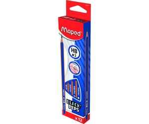 Crayon graphite maped black peps recycle haute qualite etui de 12 unites