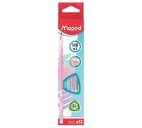 Crayon graphite bois HB GLITTER, avec gomme