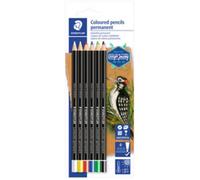 Staedtler Crayon marqueur Lumocolor Glasochrom permanent – 6 couleurs (blister)