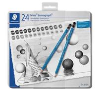 Crayon Mars Lumograph, étui métallique de 24
