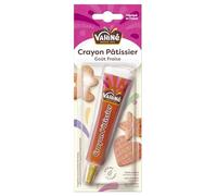 Crayon pâtissier paillettes saveur fraise - Tube de 25 g - Gel decoration gateau aroma naturel - Lot de 4