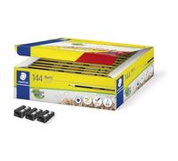 STAEDTLER Noris 120 C144P1 Lot de 144 crayons à papier incassables de dureté HB et 3 taille-crayons de qualité supérieure fabriqués en Allemagne