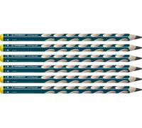 Crayon triangulaire ergonomique pour gauchers - STABILO EASYgraph en pétrole - Crayon simple - dureté 2B