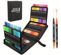 Crayons aquarellables - Coffret de 120 couleurs - Pointe double - Pour l'écriture, le dessin et les esquisses - Plastique