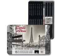 Crayons - Carrés pierre noire - Dessin - Beaux-arts - Conté à Paris - 15 pièces