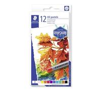 Crayons cire staedtler 2420 edition design journey pastel a l huile coloris assortis etui de 12