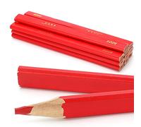 Crayons de Charpentier, 10 pièces crayons de charpentier rouges, 170mm plat en bois ovale en vrac plomb rouge charpentier crayons de travail du bois outil de marquage du bois