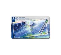 Staedtler Crayons aquarellables Karat Aquarell 125 M60 – Qualité professionnelle, boîte métal 60