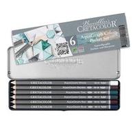 Crayons de couleur aquarelle - Boîte de 6 pièces - Beaux-arts - Cretacolor Aquagraph