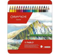 Crayons de couleur - Caran d'Ache - Pablo - Set de 18 - Mine de 3.8 mm - 120 nuances