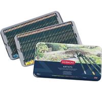 Crayons de couleur DERWENT Artists, 72pcs dans une boîte en métal
