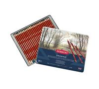 DERWENT Crayons de couleur pour le dessin, 24 pièces dans une boîte en métal