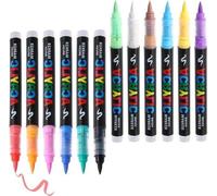 Crayons de peinture acrylique, 12 couleurs, pour le bois, la céramique, le verre et d'autres surfaces.