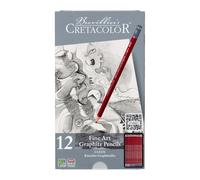 Crayons graphite - 12 pièces 9B/8B/7B/6B/5B/4B/3B/2B/B/HB/F/2H - Boîte métal - C