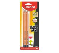 Maped 6 Crayons Graphite + 1 Gomme