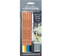 Crayons pastel - 5 couleurs + estompe + gomme mie de pain - Cretacolor Fine Art
