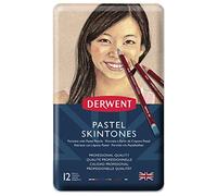 Crayons Pastel Derwent Portrait, Set de Dessin Pastel, Boîte de 12, Tons de Peau Réalistes et Des Illustrations Détaillées