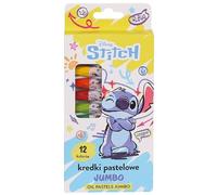 Crayons pastel pour l'école - Pastels à l'huile pour enfants - Crayons de couleur épais - 12 couleurs (Disney)