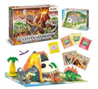 CRAZE Calendrier de l'Avent Enfant DINOSAURE Calendrier de l'avent Jouet avec Figurines dinosaures, Volcan Slime, Set de jeu complet